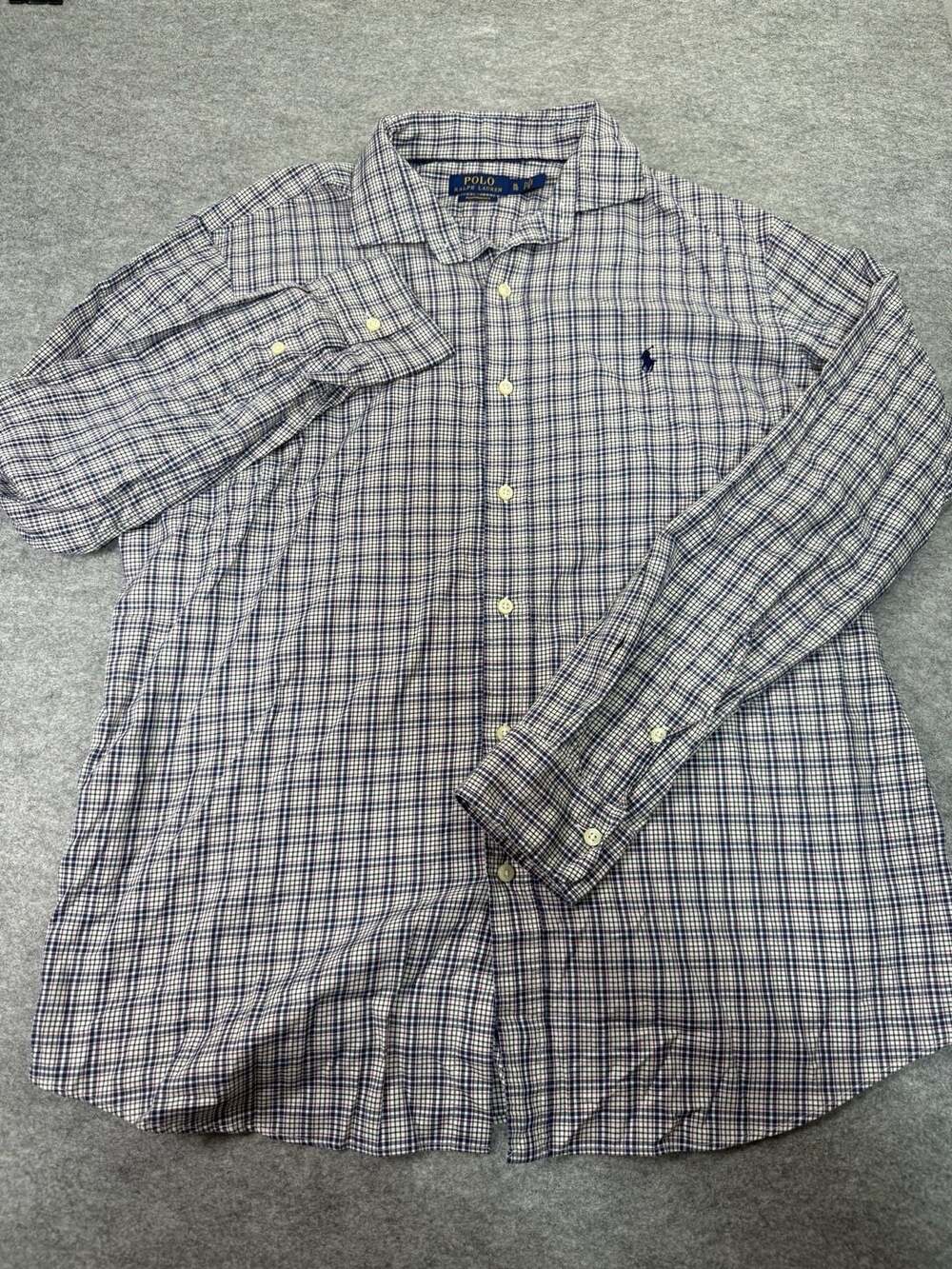 Polo Ralph Lauren Performance Plaid Long Sleeve Button-Down Shirt Men's XL